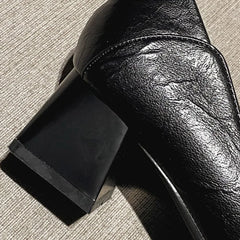 LIZAKOSHT  -  Women 4.5cm High Heels Concise Commuting Daily Pumps Female Pointed Toe Block Heels Lady Versatile Shallow Barefoot Shoes