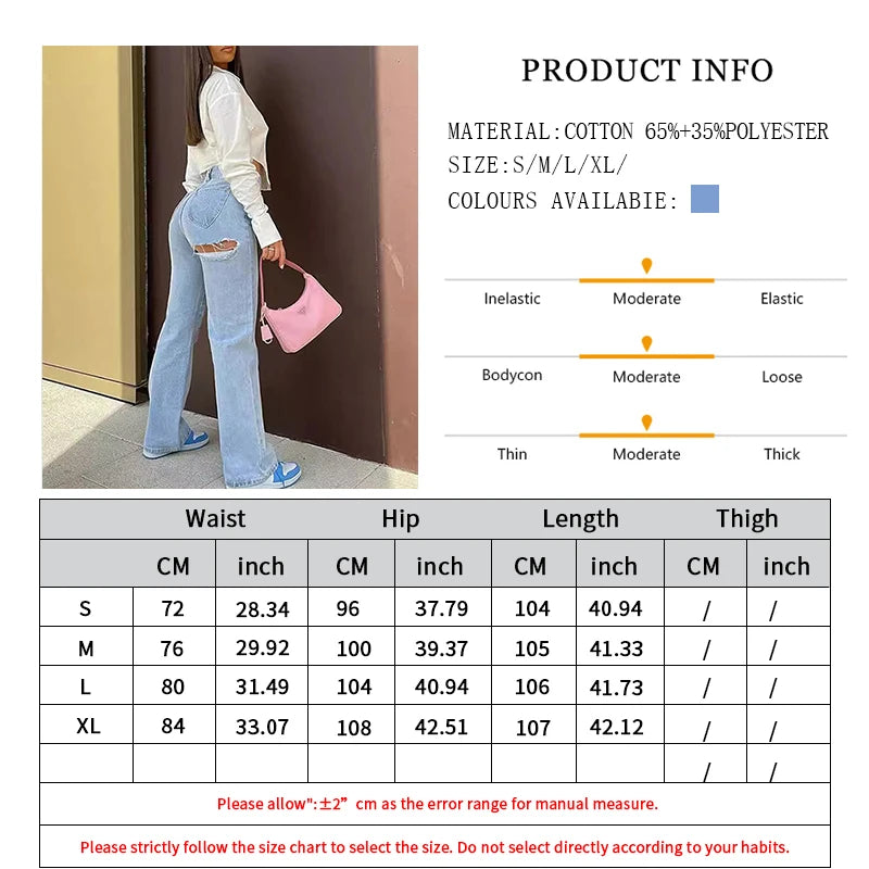 LIZAKOSHT  -  Slit Flared Jeans For Women Spring And Summer New Style High-waisted Slimming Petite Split Jeans Women's Straight Pants