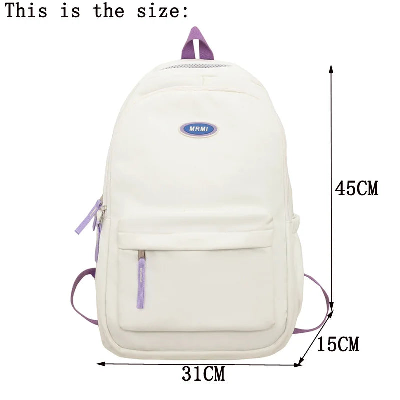 LIZAKOSHT  -  New Solid Color Woman Backpack Black Color Student Schoolbag For Teenage Girls Boys Female Rucksack High Quality Book Bag