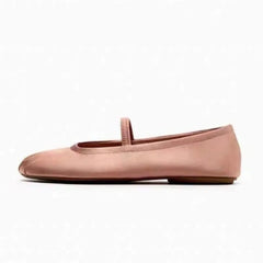 LIZAKOSHT  -  Designer Women Mary Jane Shoes Soft Sole Casual Outdoor Autumn High Quality Silk Shallow Ladies Ballet Flats Zapatos Mujer