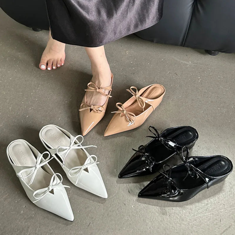 LIZAKOSHT  -  Fashion Mule Shoes Women Slippers Flat Heel Slides Casual Flip Flops Wedges Heels Sandal 2024 Brand Ankle Strap Mary Janes Mujer