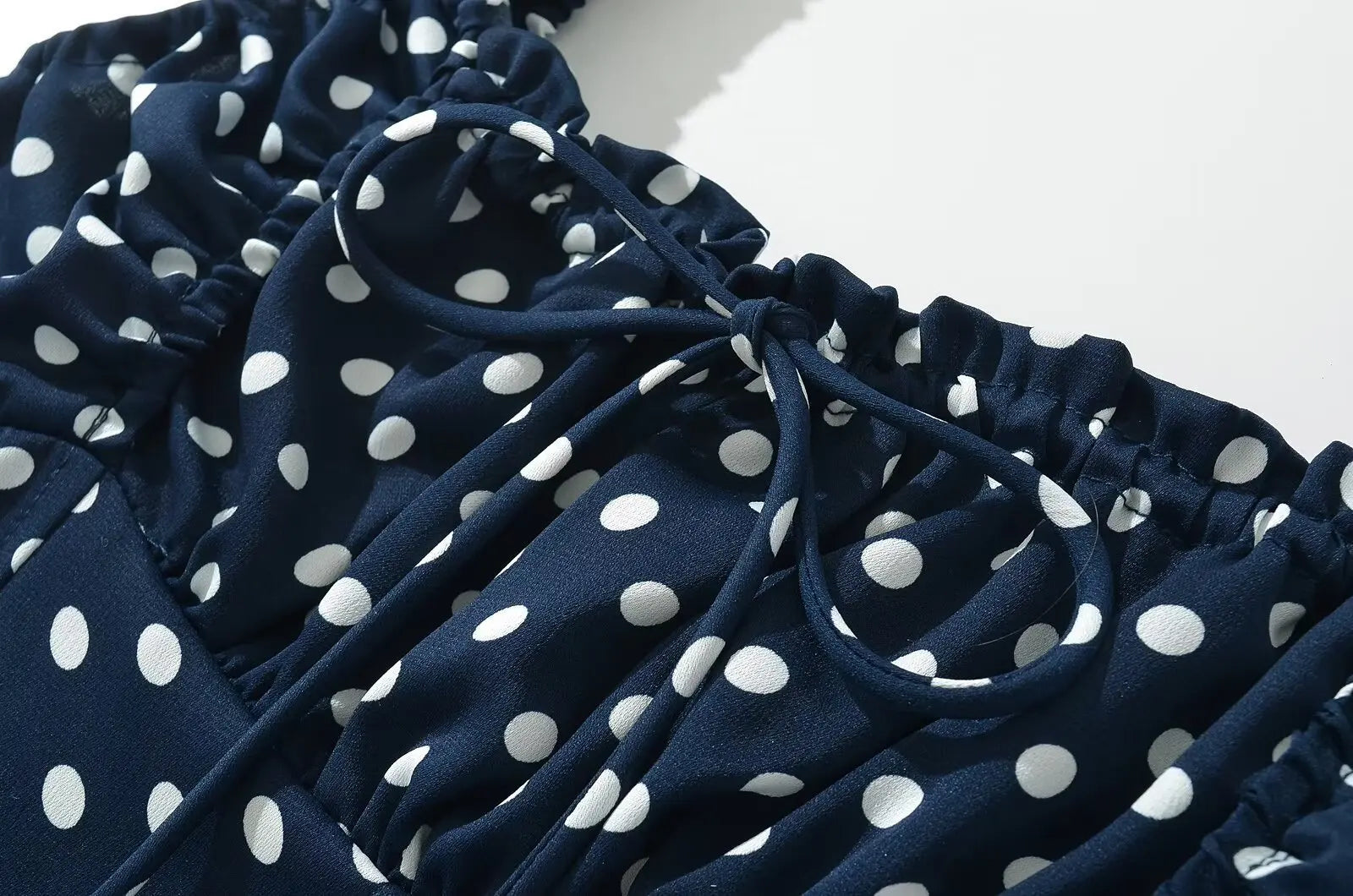 LIZAKOSHT  -  Europe and America Summer New Ruffled Mini Dress Polka-dot Strapless Skirt