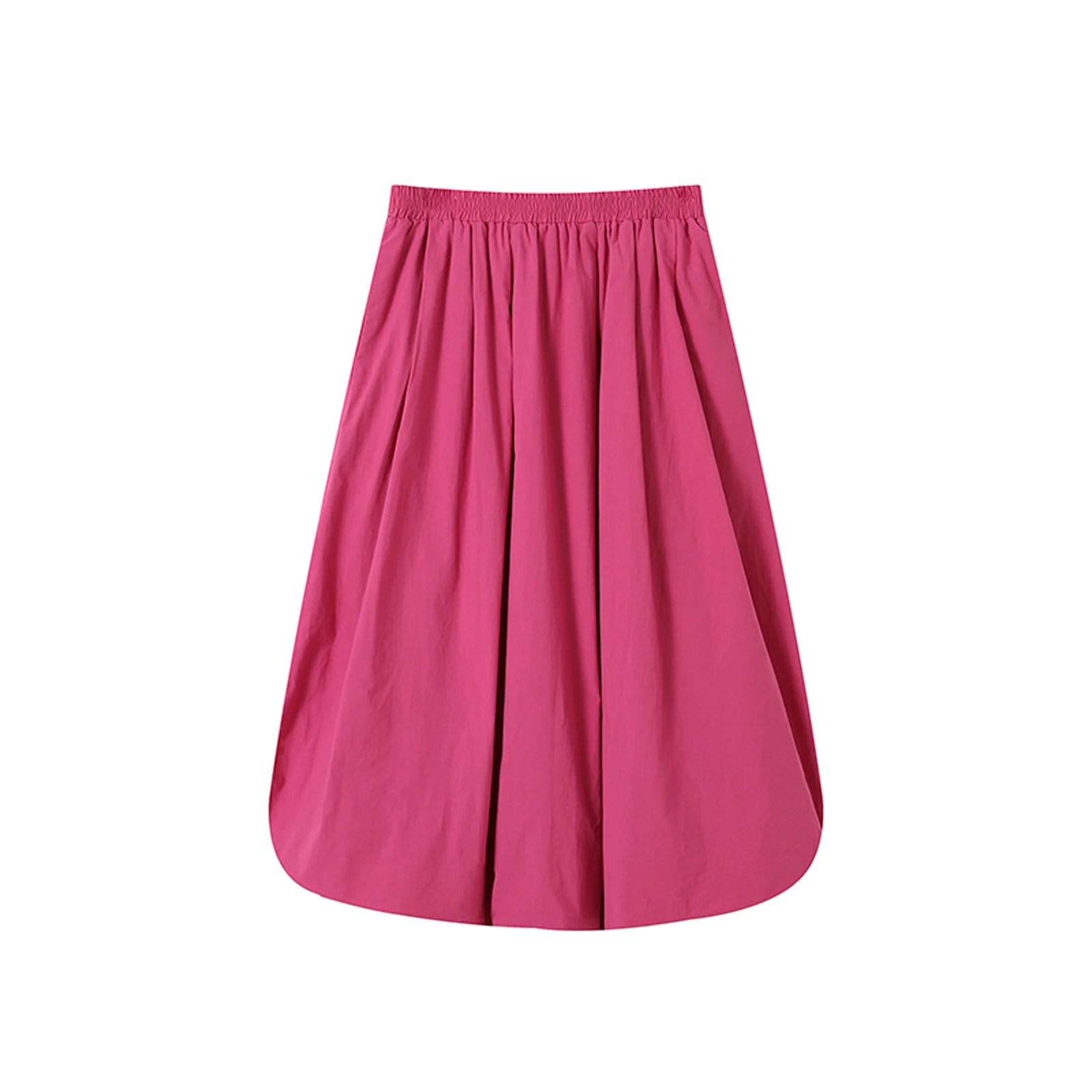 LIZAKOSHT  -  Long Skirt Women Elegant Solid Elastic Waist A-line Vintage Korean Fashion Loose Balloon Maxi Skirt Casual Y2K Streetwear