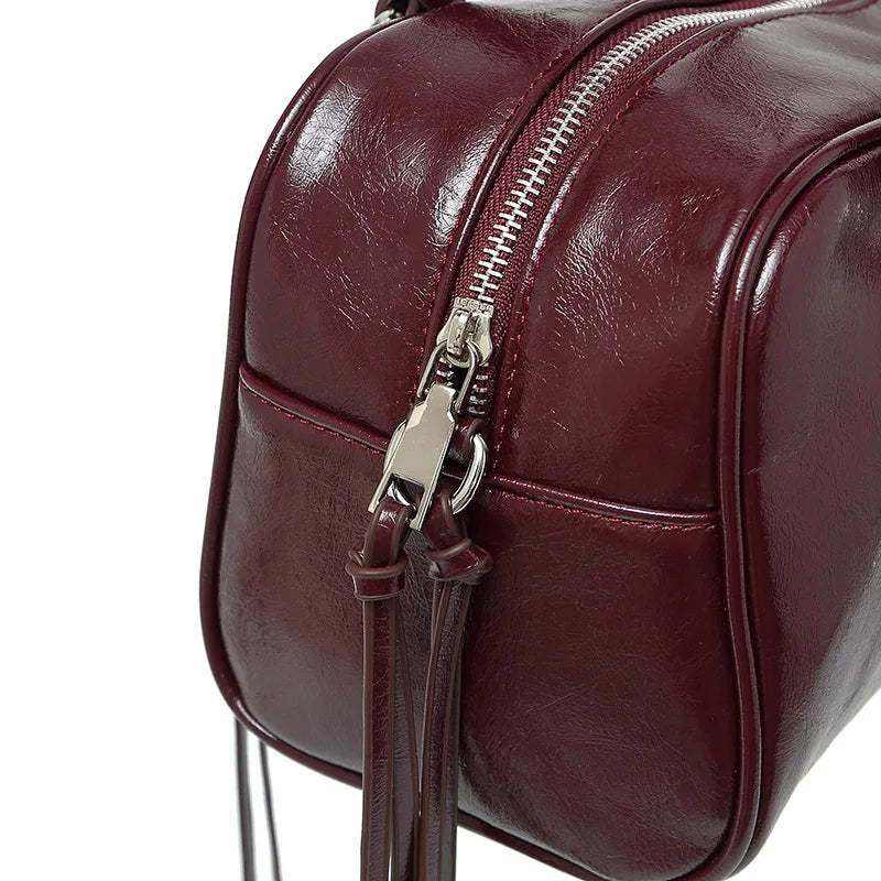 LIZAKOSHT  -  Vintage Rivet Braided Rope Handbag Women Large Capacity Motorcycle Style Bag Ladies Harajuku Hot Girl Tassel Y2k Crossbody Bags