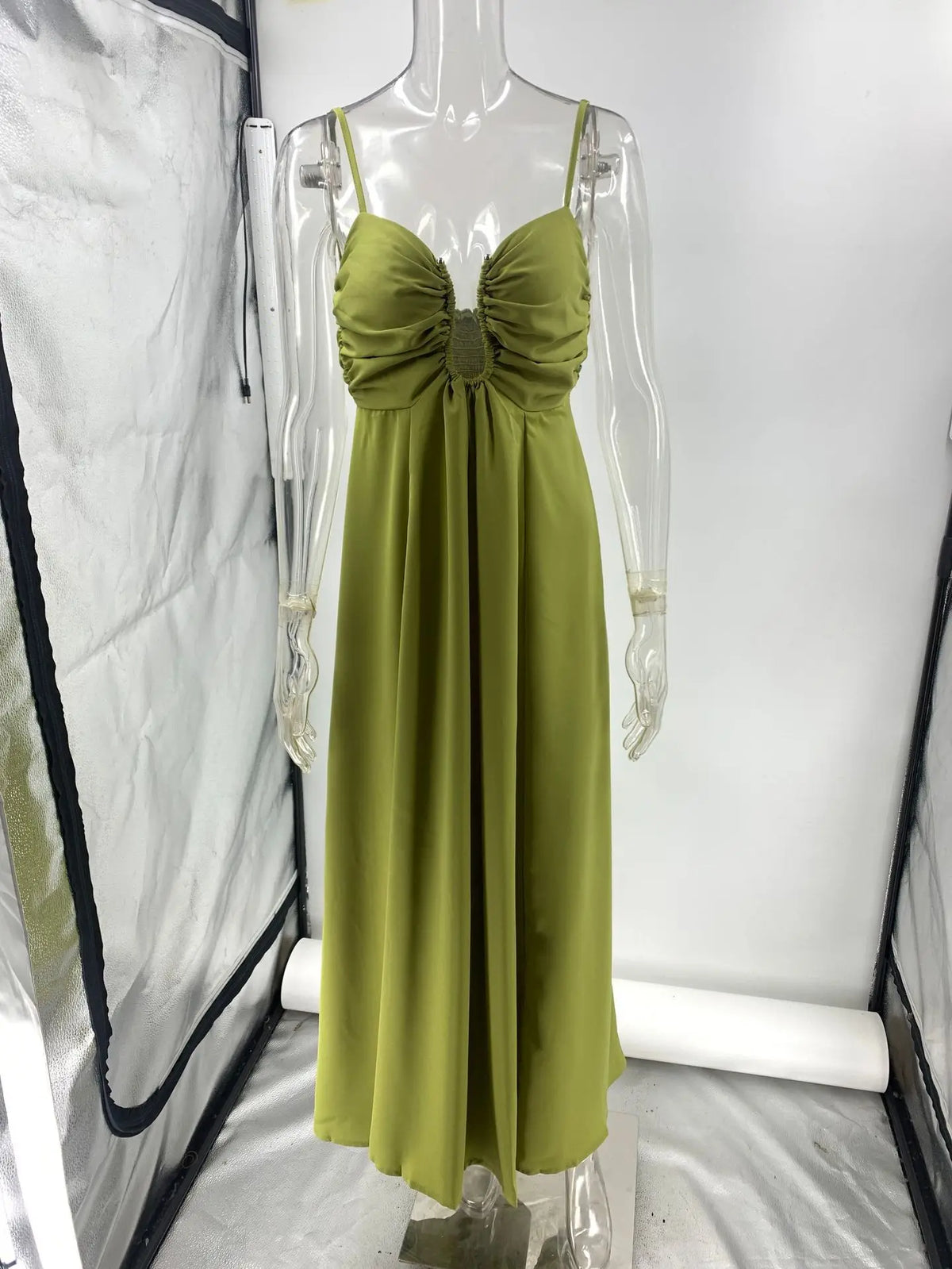 LIZAKOSHT  -  Backless Sexy Camisole Dress Women 2025 Summer Casual Sleeveless Wrap Long Dresses Lady Vacation Beach Tourism High Waist Dress