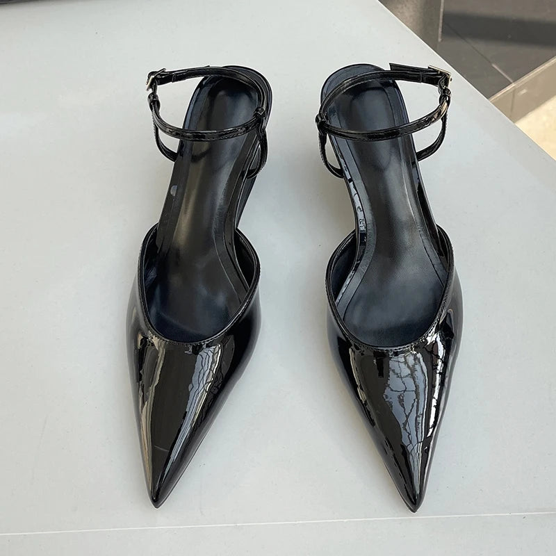 LIZAKOSHT  -  Fashion Wedges Shoes For Women Pointed Toe Female Footwear New 2025 Casual Ladies High Heels Sandals Slingbacks Heel Pumps