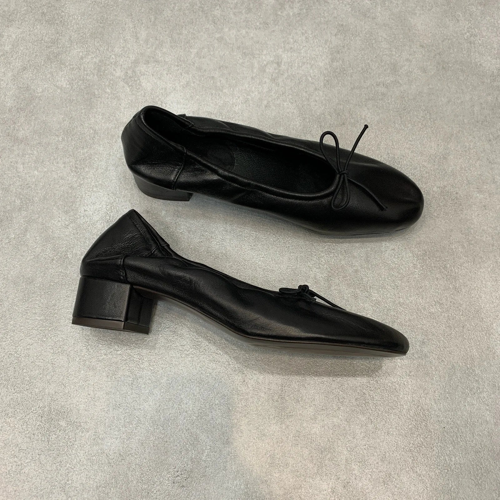 LIZAKOSHT  -  Fashion Chunky Heel Loafers Women Round Toe Ballet Shoes Women's Pumps and Heels Brown Comfortable Office Low Heel Dress Shoes