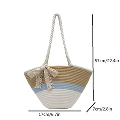 LIZAKOSHT  -  Stylish Oversized Tote Bag with Vibrant Patterns and Chic Tassel Detail Perfect for Summer Getaways and Shopping Spree