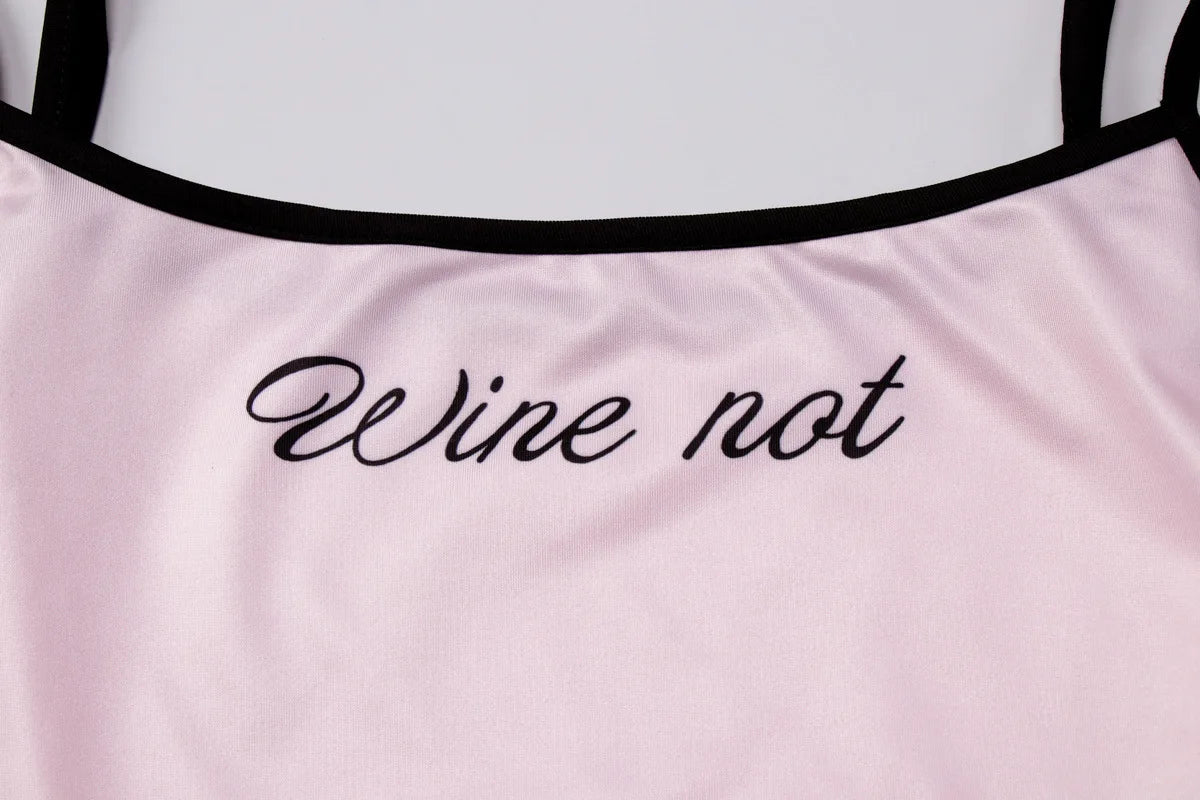LIZAKOSHT  -  Casual Sexy Y2K Camisoles for Women Letter Printed Skinny Corset Top Black Pink Streetwear Y2K Female Sleeveless Cropped T-shirt