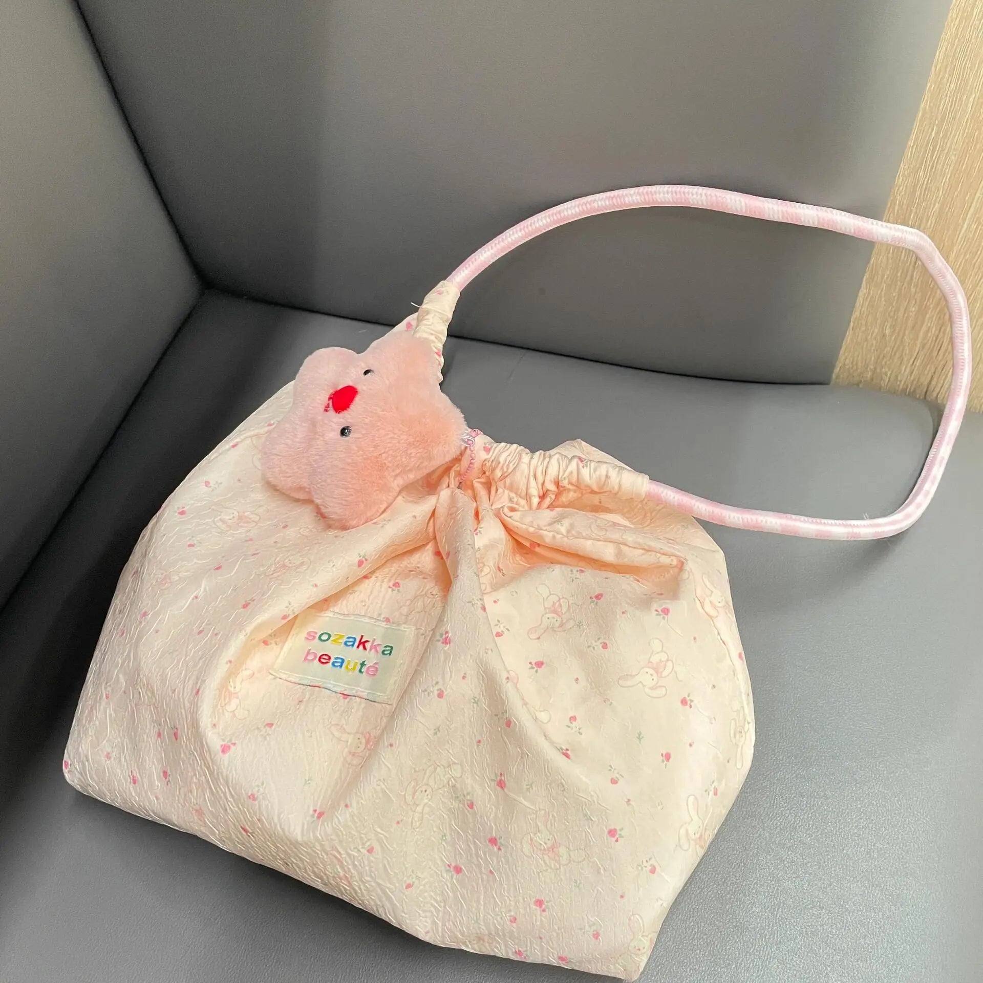 LIZAKOSHT  -  Spring and summer new bag girl cartoon portable shoulder canvas bag large capacity versatile commuter underarm tote women