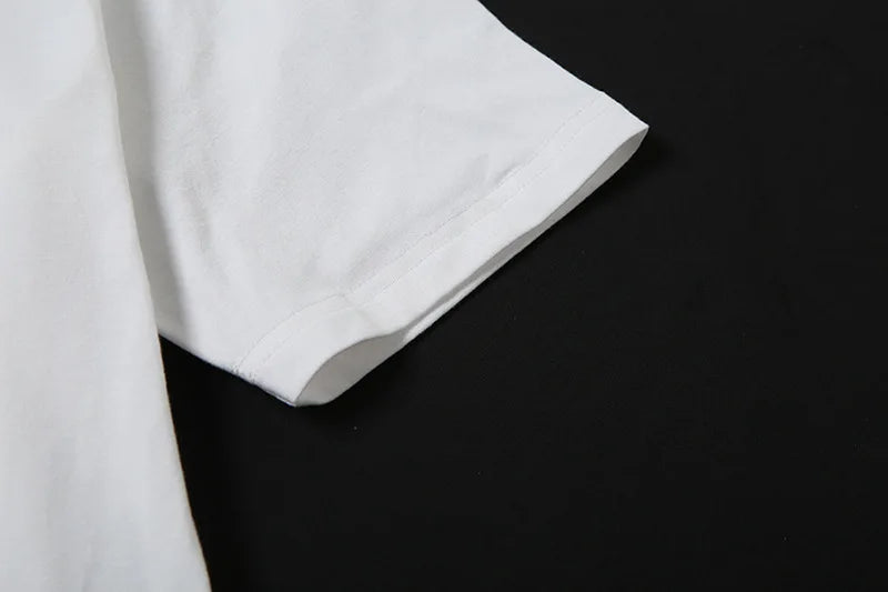 LIZAKOSHT  -  Letter Print Graphic T Shirts White Oversized One Shoulder Tops Womens Summer Fashion Clothing Trends 2025