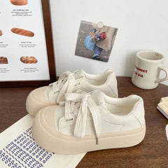 LIZAKOSHT  -  Platform Sneakers for Women Spring Autumn New Designer Casual Shoes Female Solid Color Board Shoe Fashion Zapatos De Mujer