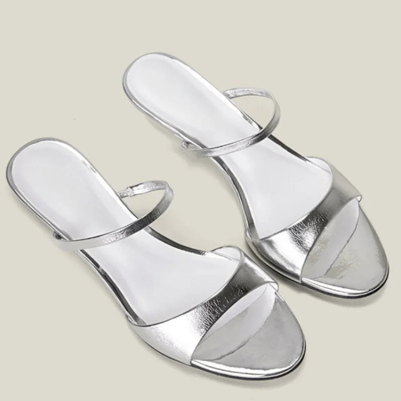 LIZAKOSHT  -   French Style Minimalist Open Toe Flat Sandals Handmade Original Design Casual Slippers Comfort Summer Footwear for Women