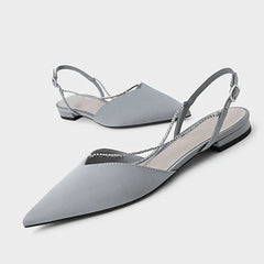 LIZAKOSHT  -  designer cross band flat sandals women pointed toe high quality leather mules shoes summer gladiator sandalias mujer