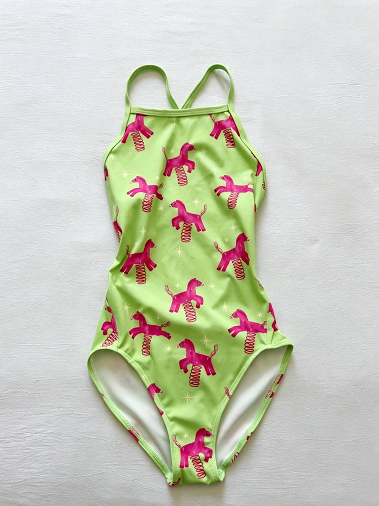 LIZAKOSHT  -  Women's One-Piece Swimsuit Bikini Swimsuit Professional Competition Training Sweet and Cute New Style Fashion Swimsuit for Girls