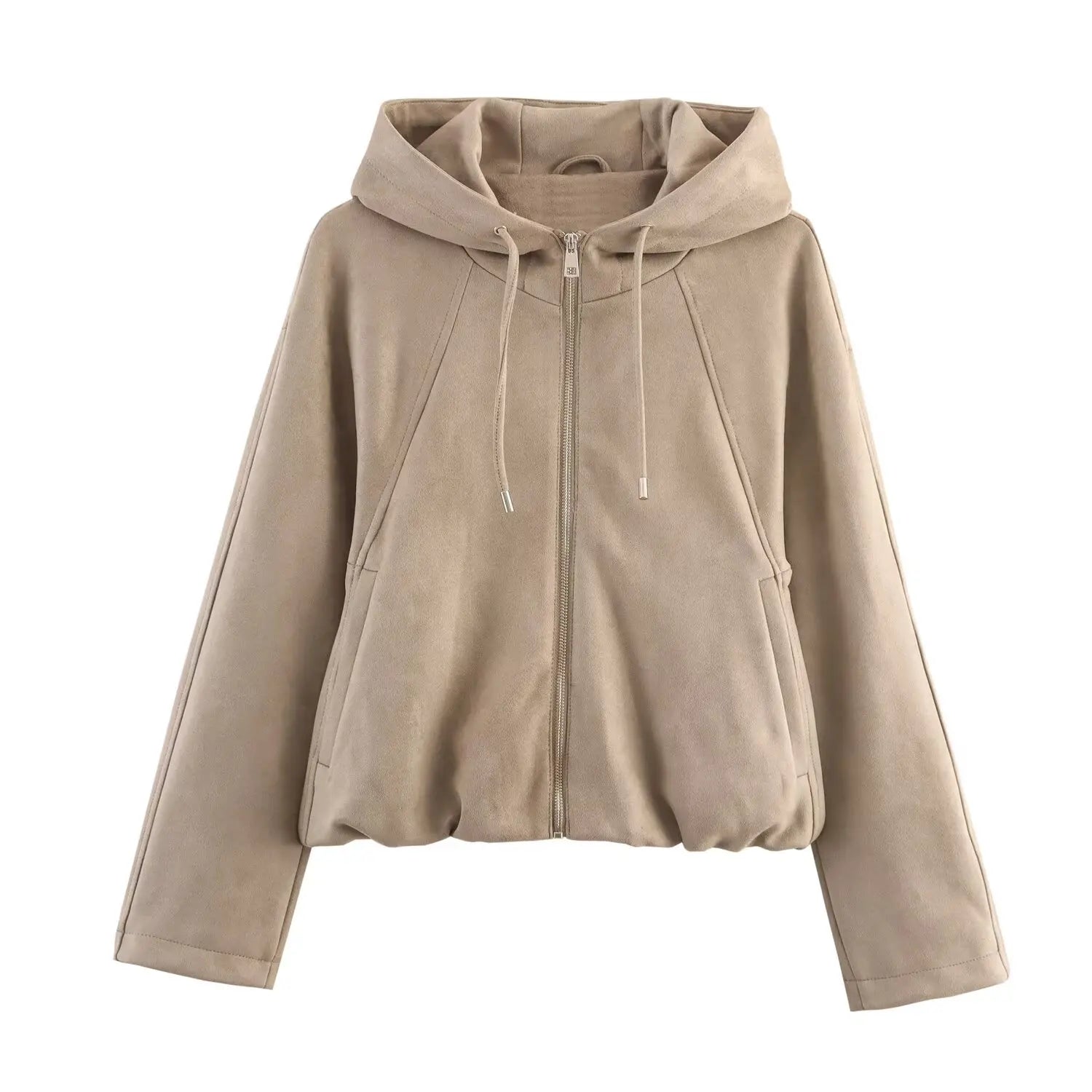 LIZAKOSHT  -  Retro Hooded Jacket Women Casual Loose Loose Zipper Coat Autumn Winter New Fashion Vintage Hoodies Simple Sweatshirt Female