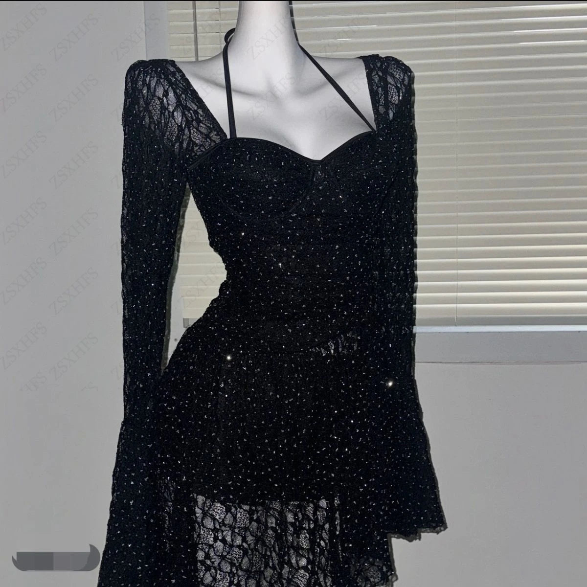 LIZAKOSHT  -  Luxury Rhinestones See-through Outfit swimwear Women Sexy Mesh See Through Bikini Set Hot Girl Y2k One-piece camisole Swimsuits