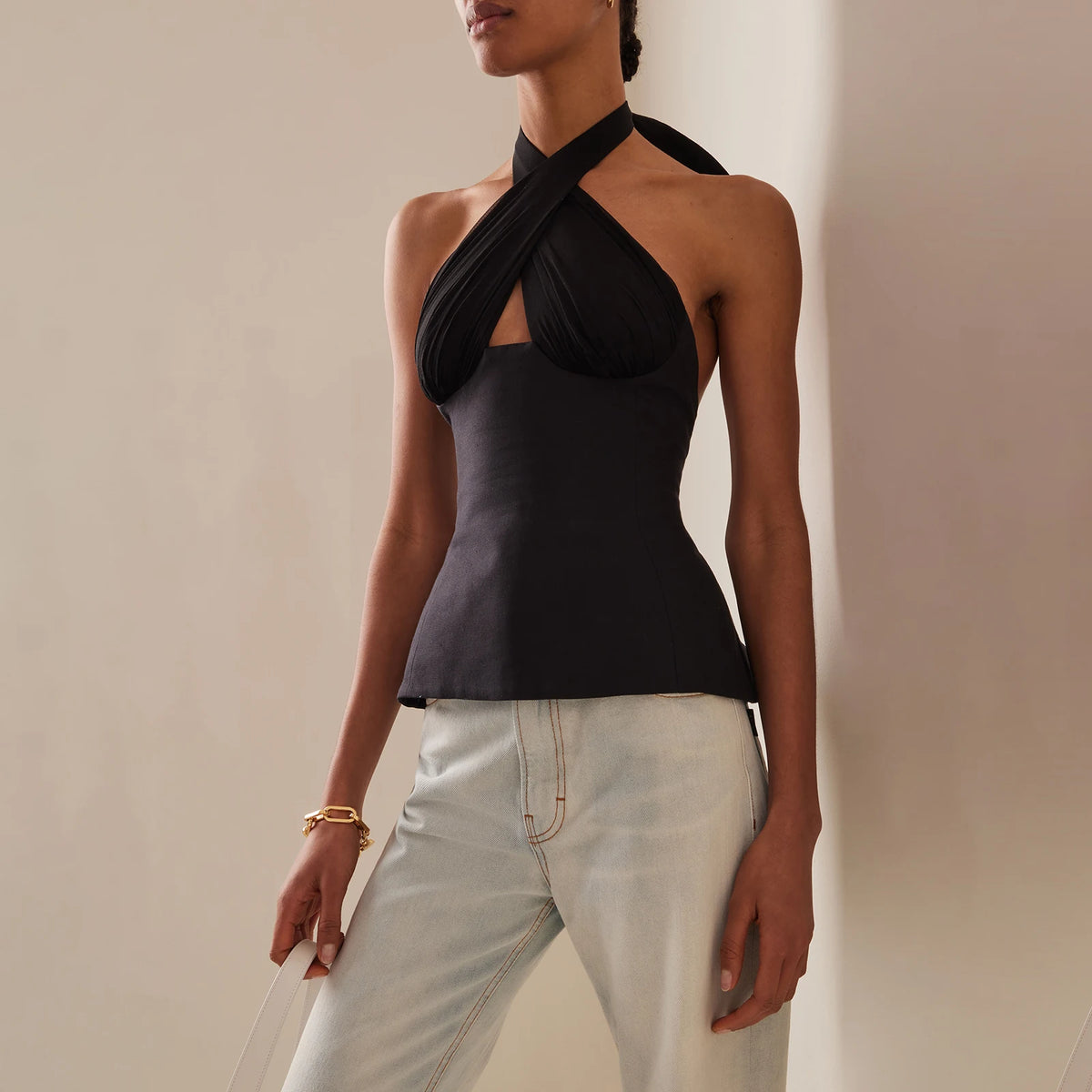 LIZAKOSHT  -  Women Silky Halter Neck Crop Top Sleeveless Crisscross Wrap Tank Top Y2k Summer Slim Fit Backless Cami Top