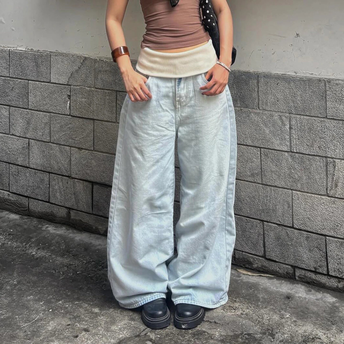 LIZAKOSHT  -  Streetwear Low Waisted Casual Straight-Leg Jeans Y2K Baggy Denim Pants Woman  Long Trousers Summer Clothing Harajuku