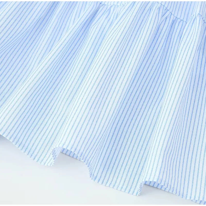 LIZAKOSHT  -  Fashion Striped Patchwork Slip Long Dress Women Loose Sleeveless Single Breasted A-line Maxi Dress New Chic Street Lady Vestidos