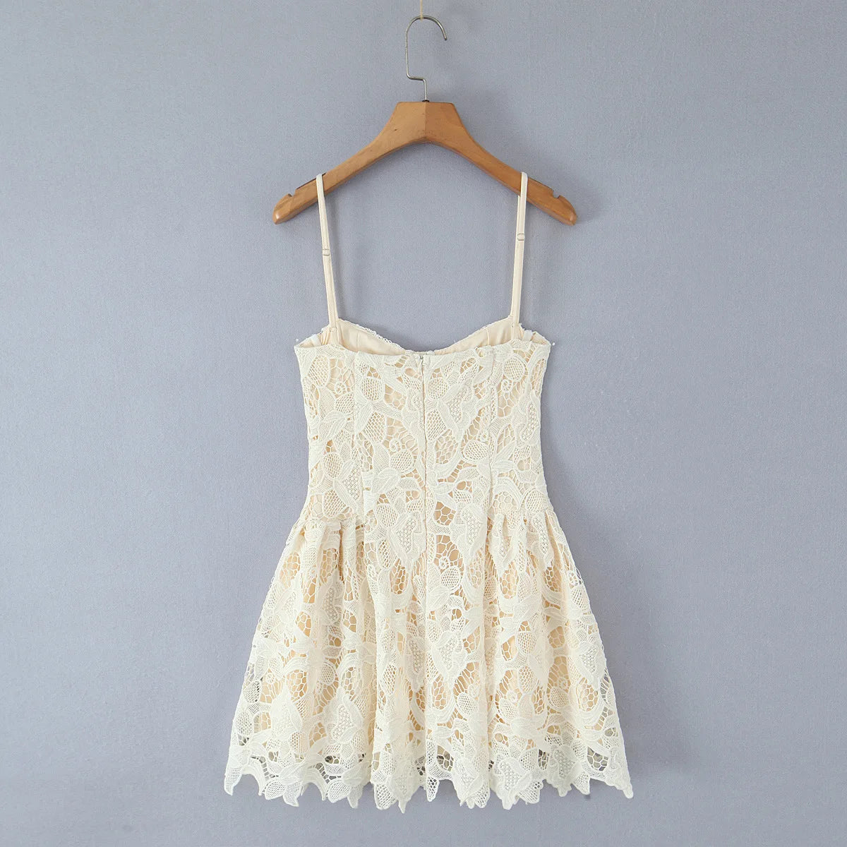 LIZAKOSHT  -  Sexy Lace Elegant Dress Women Strap Slim Vintage Evening Party Mini Dress Female Bow Design Korea Style Chic Outfit