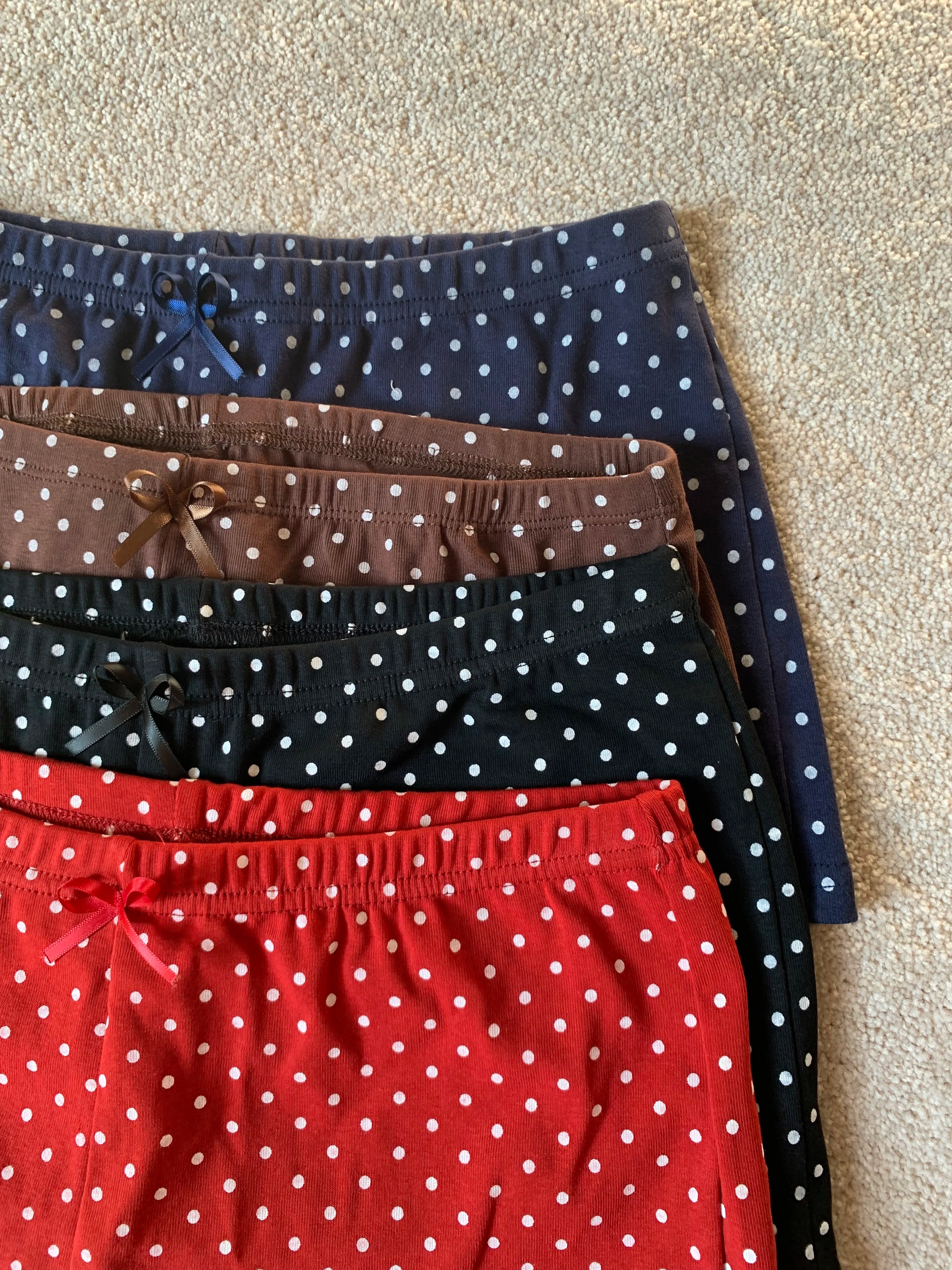 LIZAKOSHT  -  Polka Dot Cotton Shorts Woman Summer Bow Elastic Waist Straight Short Pants Female Casual Cozy Home Pajama Bottom New Pant