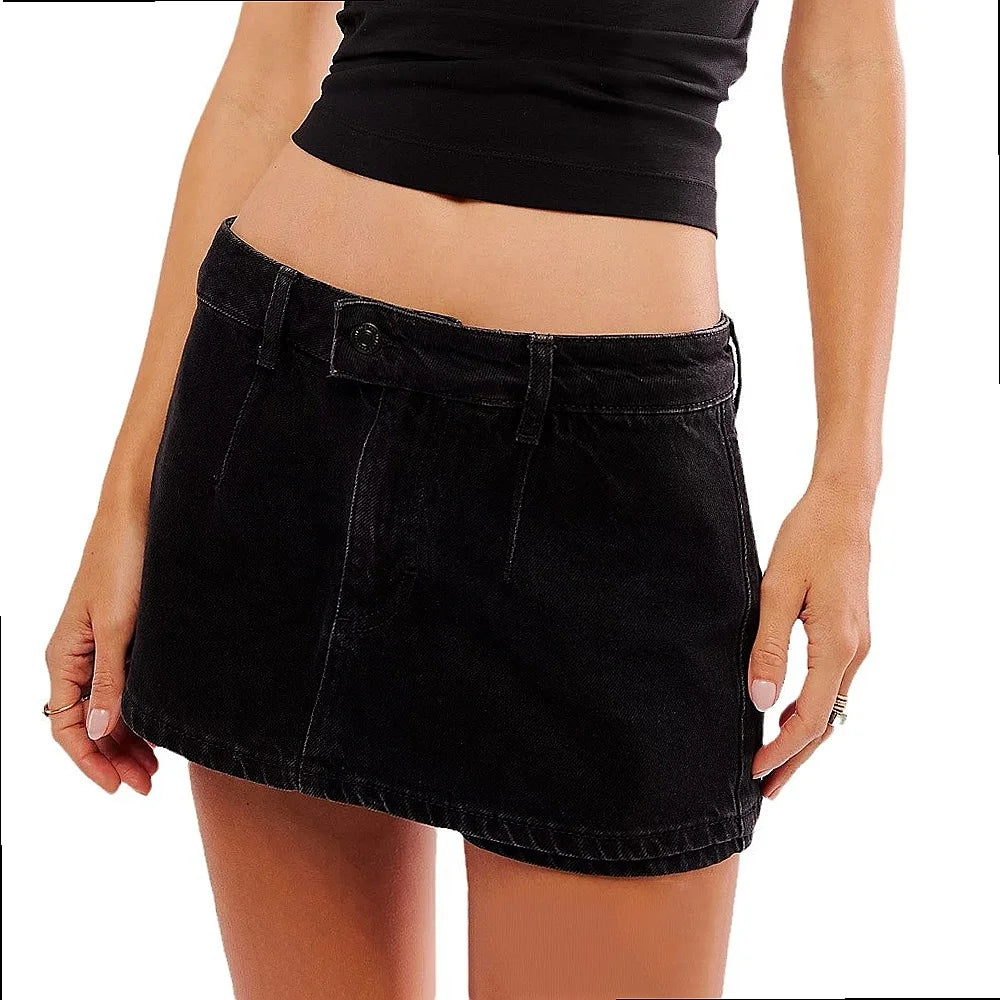 LIZAKOSHT  -  Denim Shorts Skirt for Women Summer Fashion Casual Pocket Shorts Denim Skirts