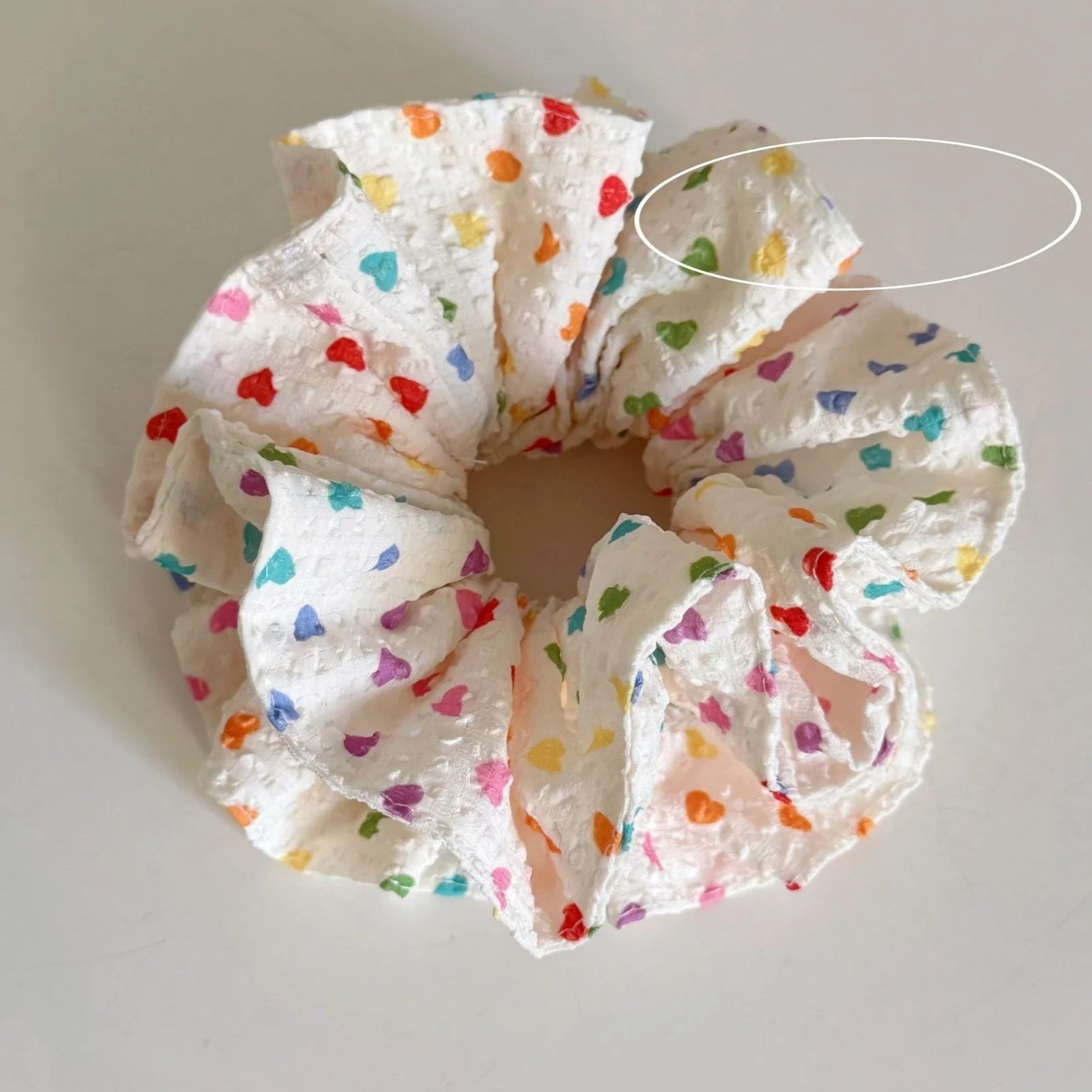 LIZAKOSHT  -  1PC Rainbow Love Bubble Large Hair Circle Color Headband Summer Juice Color Small Barbarian Waist Sweet Pills Hair Rope