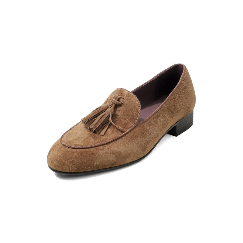 LIZAKOSHT  -  Fashion Casual Women's Shoes New High-Quality Horsehair Round Toe Low Heel Loafers Neutral Women's Shoes