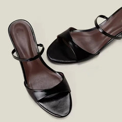 LIZAKOSHT  -   French Style Minimalist Open Toe Flat Sandals Handmade Original Design Casual Slippers Comfort Summer Footwear for Women