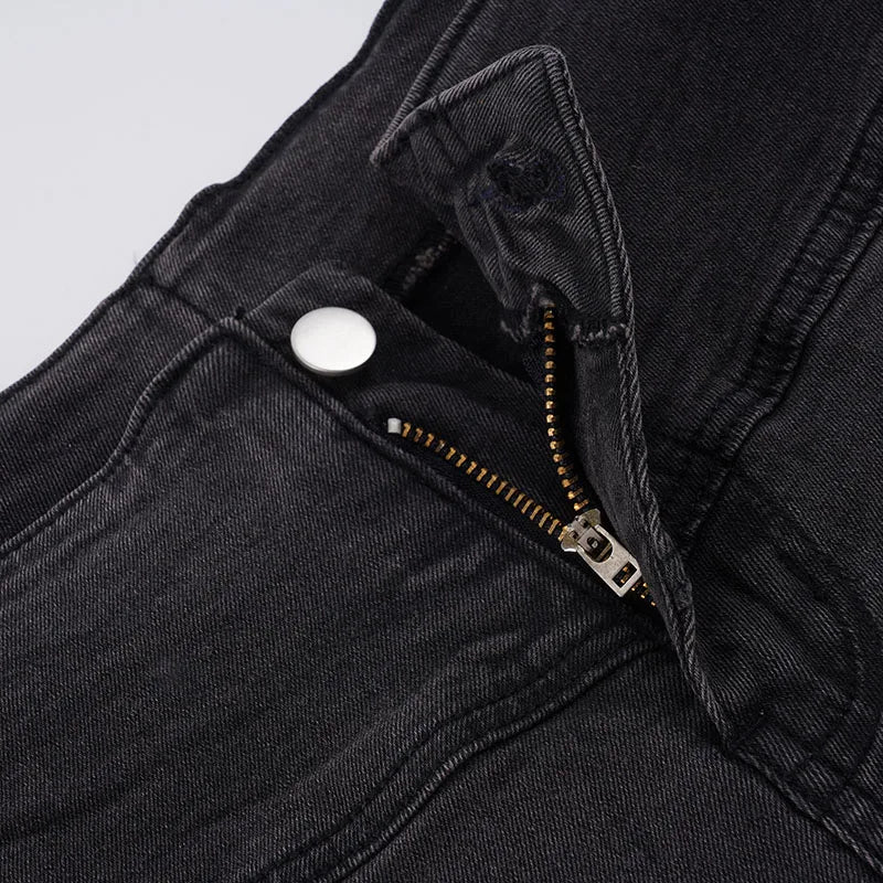 LIZAKOSHT  -  Punk Low Waist Flare Stretch Jeans Y2k Streetwear Denim Pants Women's Casual Skinny Trousers Aesthetic All match 2026