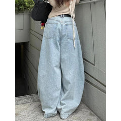 LIZAKOSHT  -  Autumn Winter New Streetwear Loose Jeans Women's Korean Style Fashion Loose Straight Wide Leg Pants Women's Brand Clothing