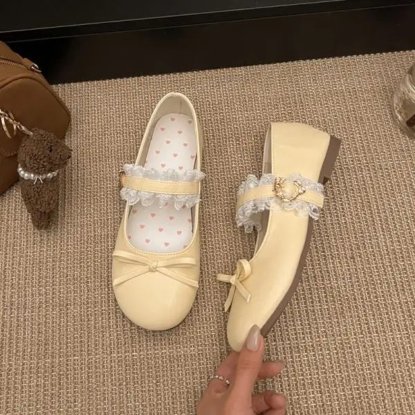 LIZAKOSHT  -  Shoes Woman Flats Bow-Knot Shallow Mouth Elegant Dress Comfortable Butterfly New Summer Butterfly-knot Mary Janes Spring