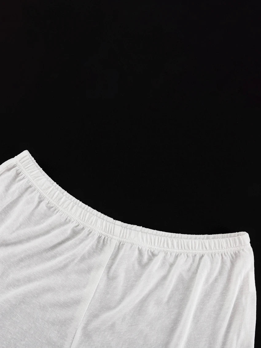 LIZAKOSHT  -  Loose Ladies Sleepwear 2 Piece Set Spaghetti Strap Pajamas Tank Tops Nightgowns Shorts Causal Female Nightwear Suits