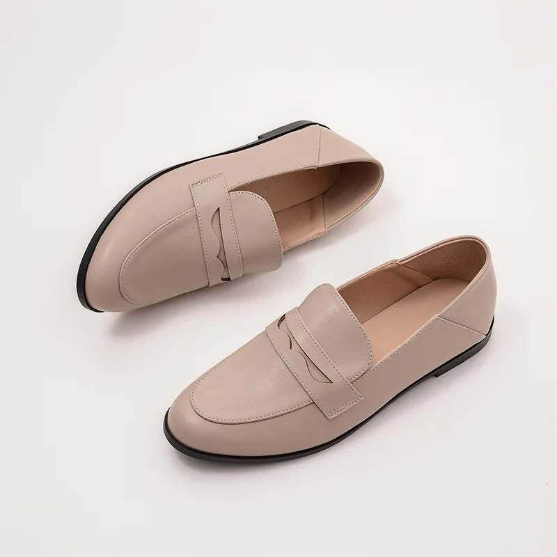 LIZAKOSHT  -  Spring Summer Korean Style Versatile Retro Flat Bottom Bean Bean Shoes Women's Slip-On Loafers Single Shoes Fashionable