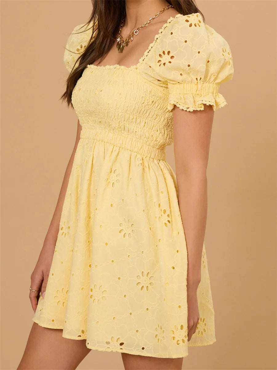 LIZAKOSHT  -  Women s Ruffle Sleeve Floral Print V-Neck Wrap Dress with Tie Waist and Ruffle Hem Knee-Length A-Line Dress