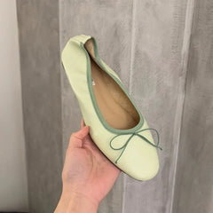 LIZAKOSHT  -  Fashion Round Toe Ladies Ballet Flats Female Slip On Footwear Shoes Butterfly-Knot New Spring Summer Flat With Shoes For Women