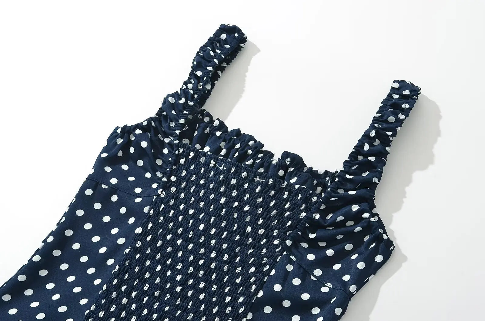 LIZAKOSHT  -  Europe and America Summer New Ruffled Mini Dress Polka-dot Strapless Skirt