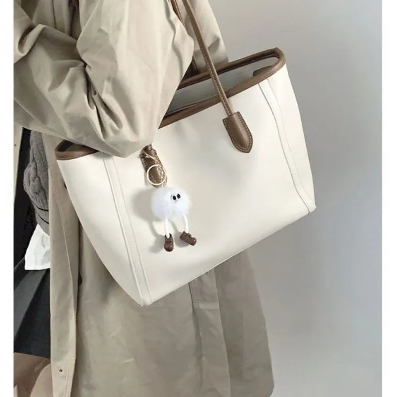 LIZAKOSHT  -  Vintage Brown Large Capacity Handbag Women New Trendy Leather Casual Shoulder Bags Ladies Versatile Handbags Female