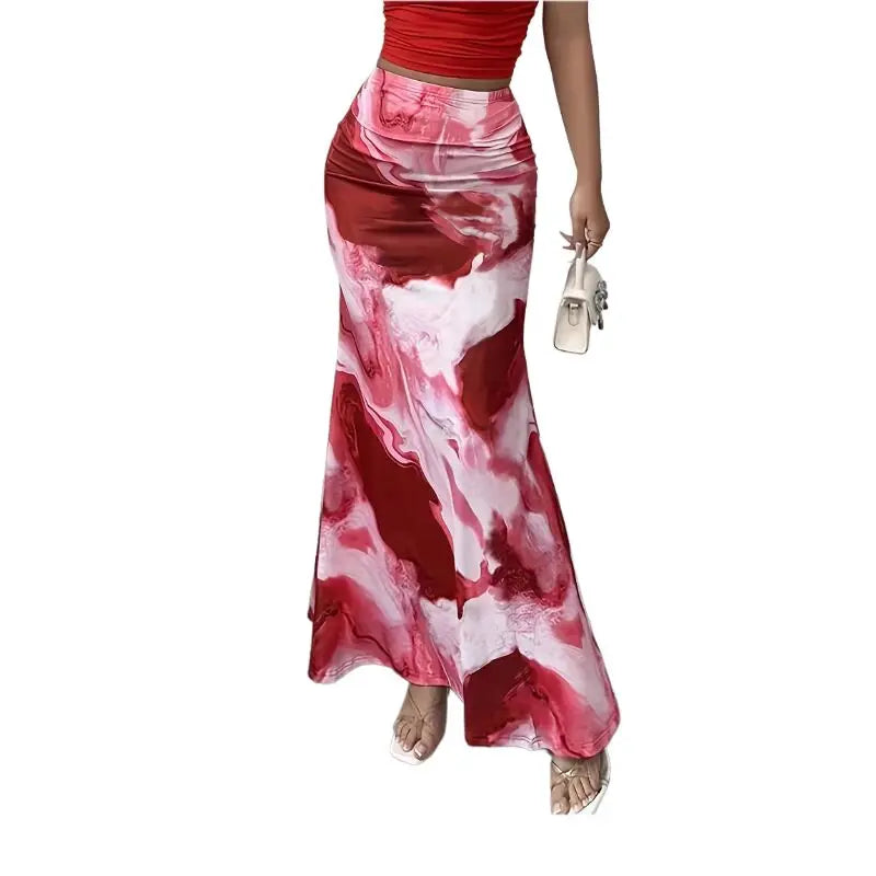 LIZAKOSHT  -  Fashion  Butterfly Printed Skirts Womens Long Skirts For Women Summer Ladies Jupe Bodycon Knit Hip Skirt Beach Saia