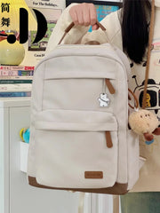 LIZAKOSHT  -  Japanese Vintage Fashion Commuter Laptop Backpack Waterproof Student Preppy School Backpack Casual All Match Travel Backpacks