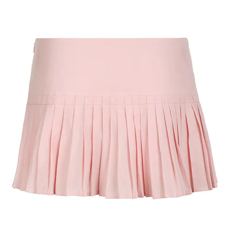 LIZAKOSHT  -  Skirt Korean Style Sweet Girl Style Woven Shredded Pleated Salt Style Age-Reducing Anti-Exposure Casual Pleated Skirt