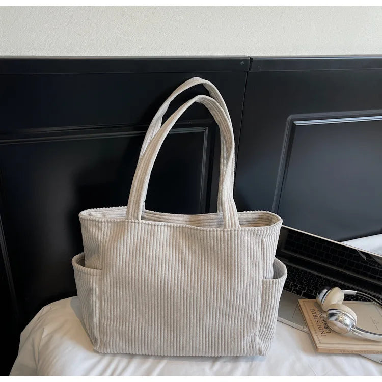 LIZAKOSHT  -  Versatile Large Capacity Top Handle Bag Stylish Plush Tote Bag High End Fashionable Shoulder Bag