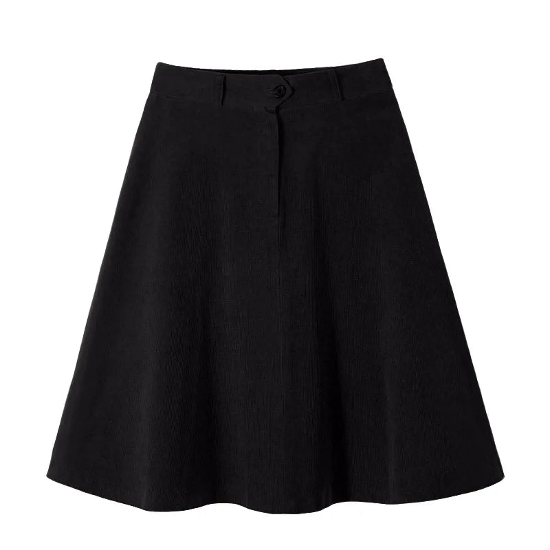 LIZAKOSHT  -  Women'S Fall/Winter New Arrival Oversized High-Waisted A-Line Midi Skirt With Retro Flannel Fabric