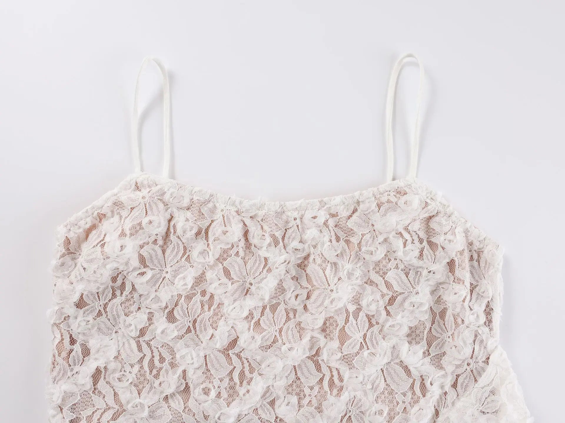 LIZAKOSHT  -  Design Sense Women's Popular Suspender Ruffle Dress, Backless Lace Sexy Hip Long Skirt