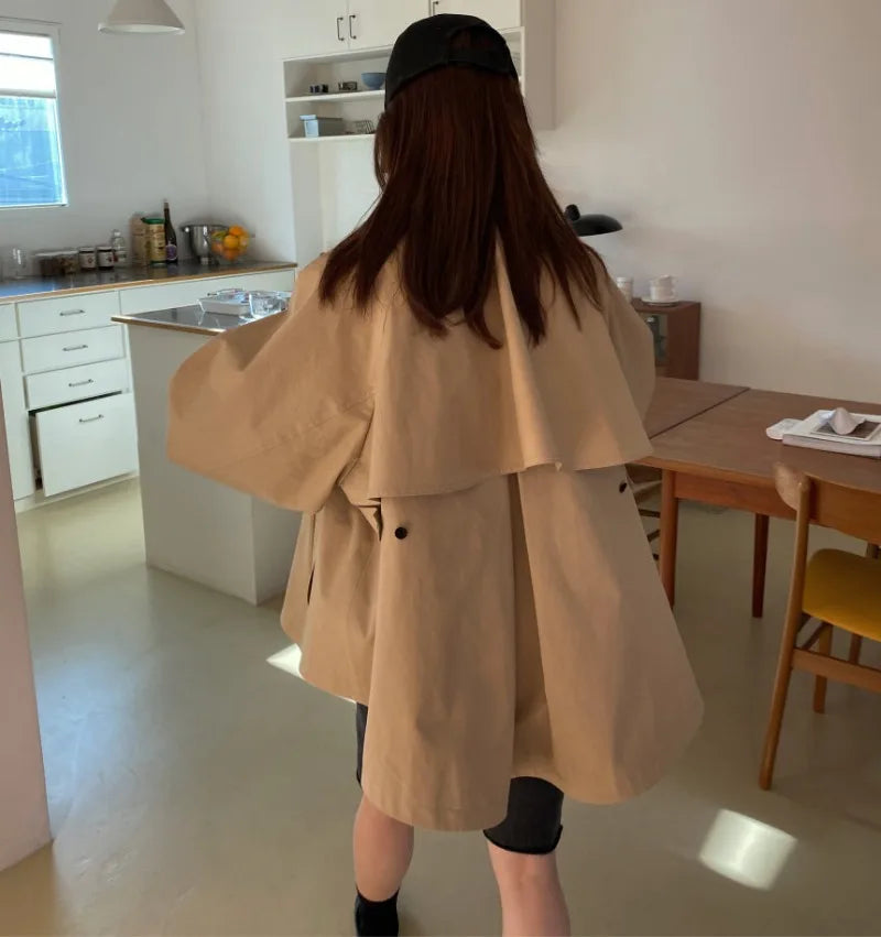 LIZAKOSHT  -  Korean Chic Vintage Stand Collar Zipper Coat Women Y2k Loose Long Sleeve Tops Mujer 2025 Early Autumn New Casual Jackets