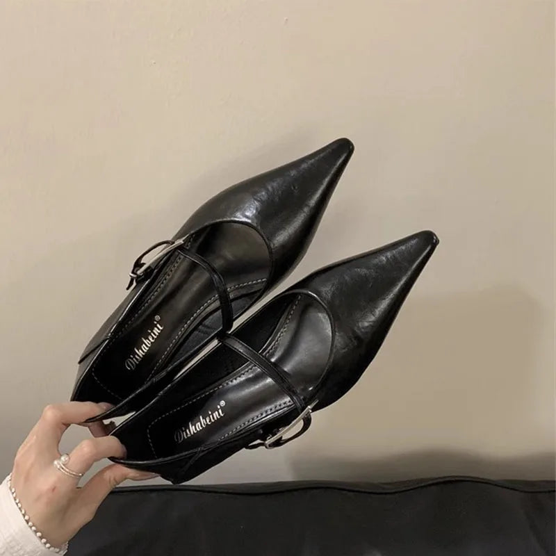 LIZAKOSHT  -  Women Flats Shoes Fashion Brand Buckle Strap Ballet Flats Ladies Shoes Spring Footwear Casual Flat Heels Mary Jane Female Mujer