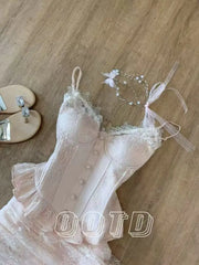 LIZAKOSHT  -  Summer Sweet Pure Desire Style Party Outfit New Sexy Camisole Top + Bodycon Skirt Suit Korean Chic Elegant Two Piece Set