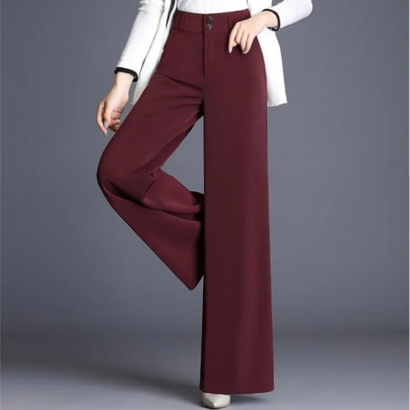 LIZAKOSHT  -  New Wide-leg Pants Suit High-end Women's Casual Loose High Waist Drooping Big Feet