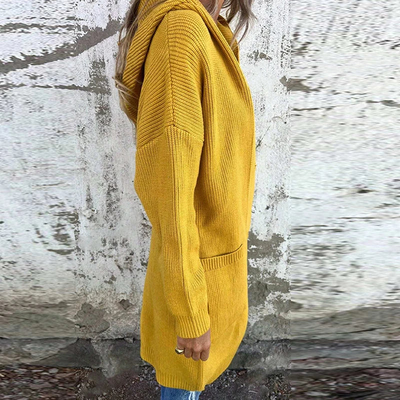 LIZAKOSHT  -  New Autumn Winter Sweater Cardigan Women Casual Long Sleeve Button Hoodies Coat Female Casual Knitted Sweater Long Jacket